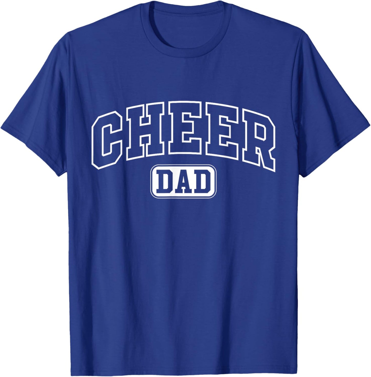 Cheer Dad Funny Athletic Lettering Fathers Day Cheerleader T-Shirt - T-Shirt | Royal