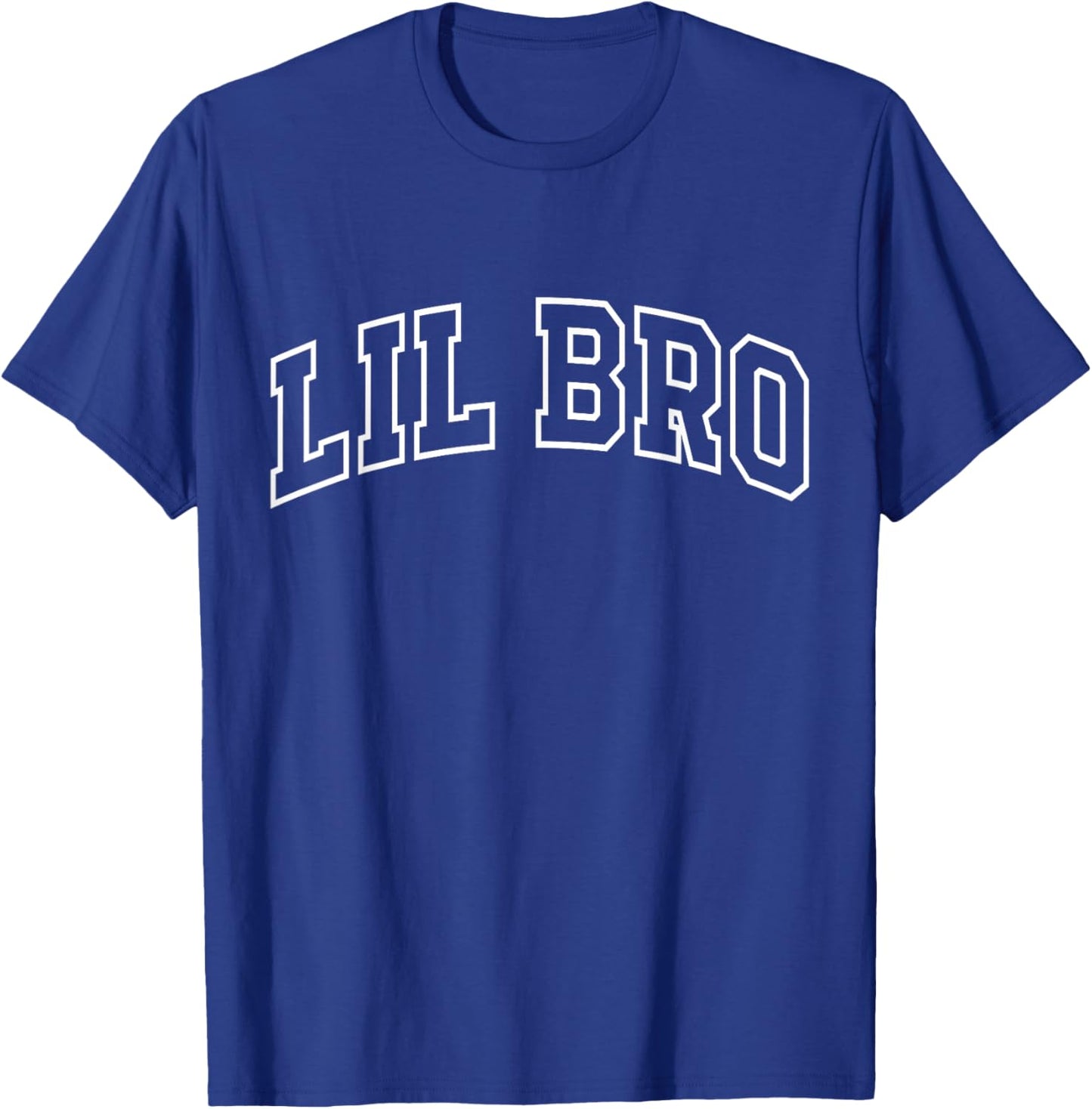 Lil Bro Funny Athletic Lettering Siblings Little Brother T-Shirt - T-Shirt | Royal