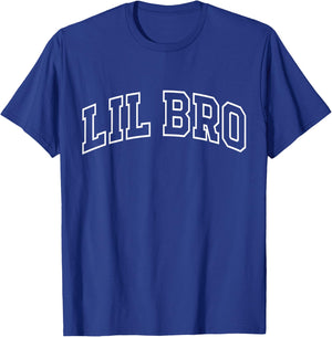 Lil Bro Funny Athletic Lettering Siblings Little Brother T-Shirt - T-Shirt | Royal