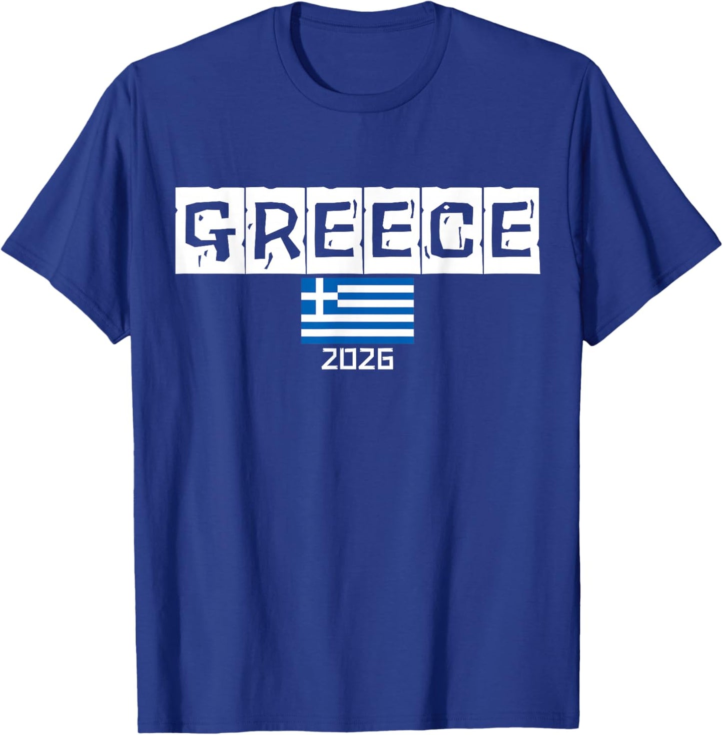 Greece Souvenir 2026 Vacation Trip Fun Matching Travel Flag T-Shirt - T-Shirt | Royal