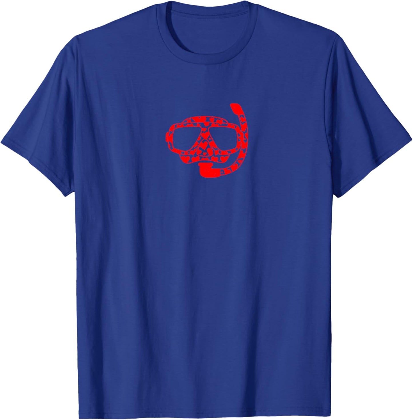 Valentines Day Heart Diving Mask Diver Couple Design T-Shirt - T-Shirt | Royal