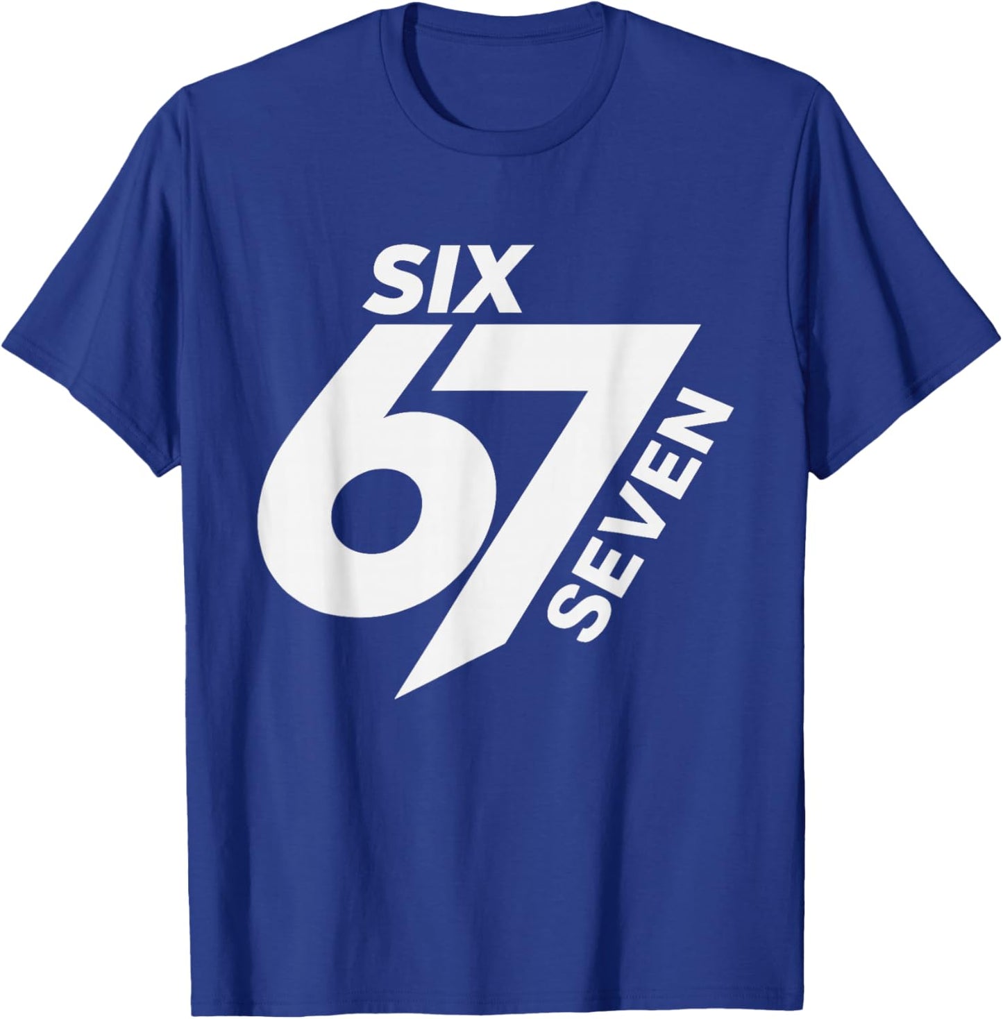 67 Meme Trendy Funny Six Seven Gen Alpha Z Boys Teens Kids T-Shirt - T-Shirt | Royal
