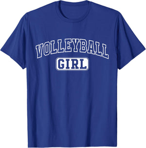 Volleyball Girl Funny Athletic Lettering Daughter Youth Kids T-Shirt - T-Shirt | Royal