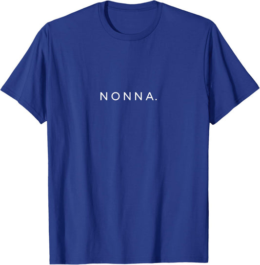 Nonna Minimalist Lettering Grandmother T-Shirt - T-Shirt | Royal