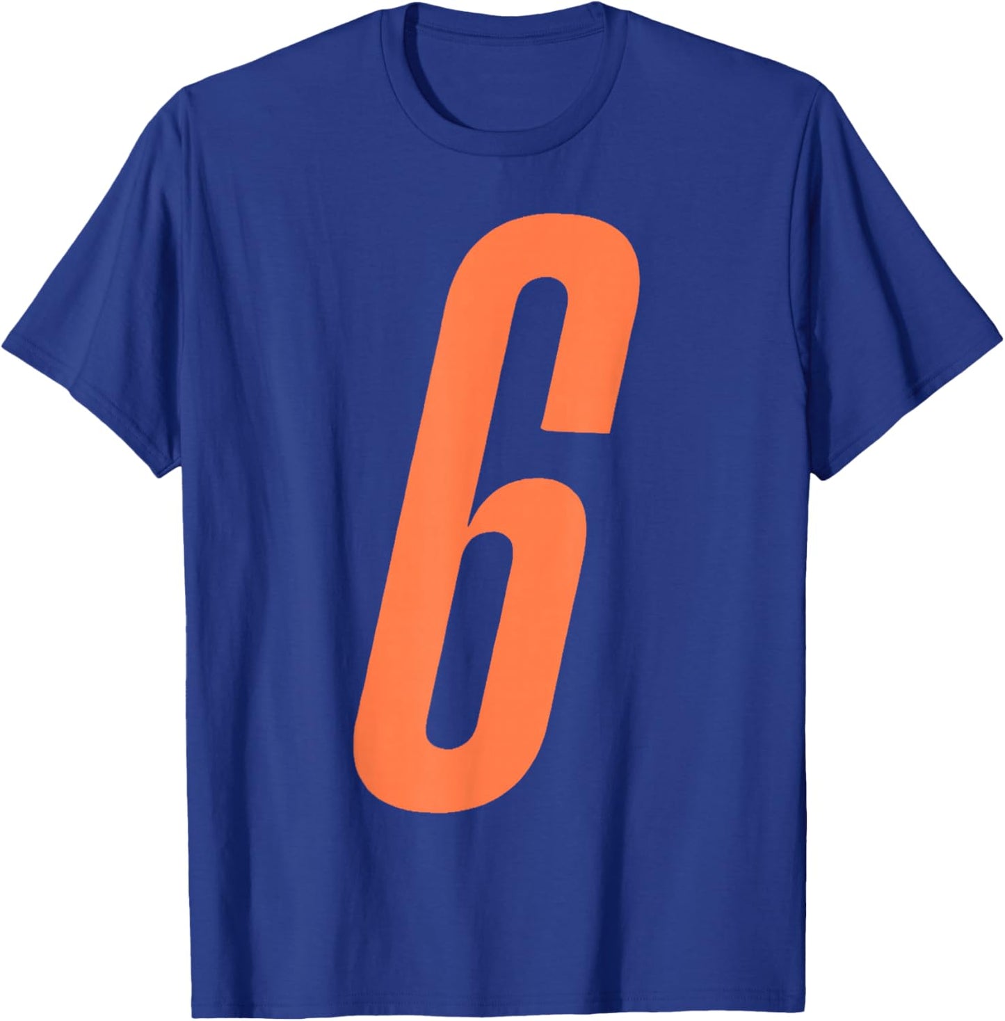 Orange Number 6 7 Funny Meme Halloween Matching Costume T-Shirt - T-Shirt | Royal
