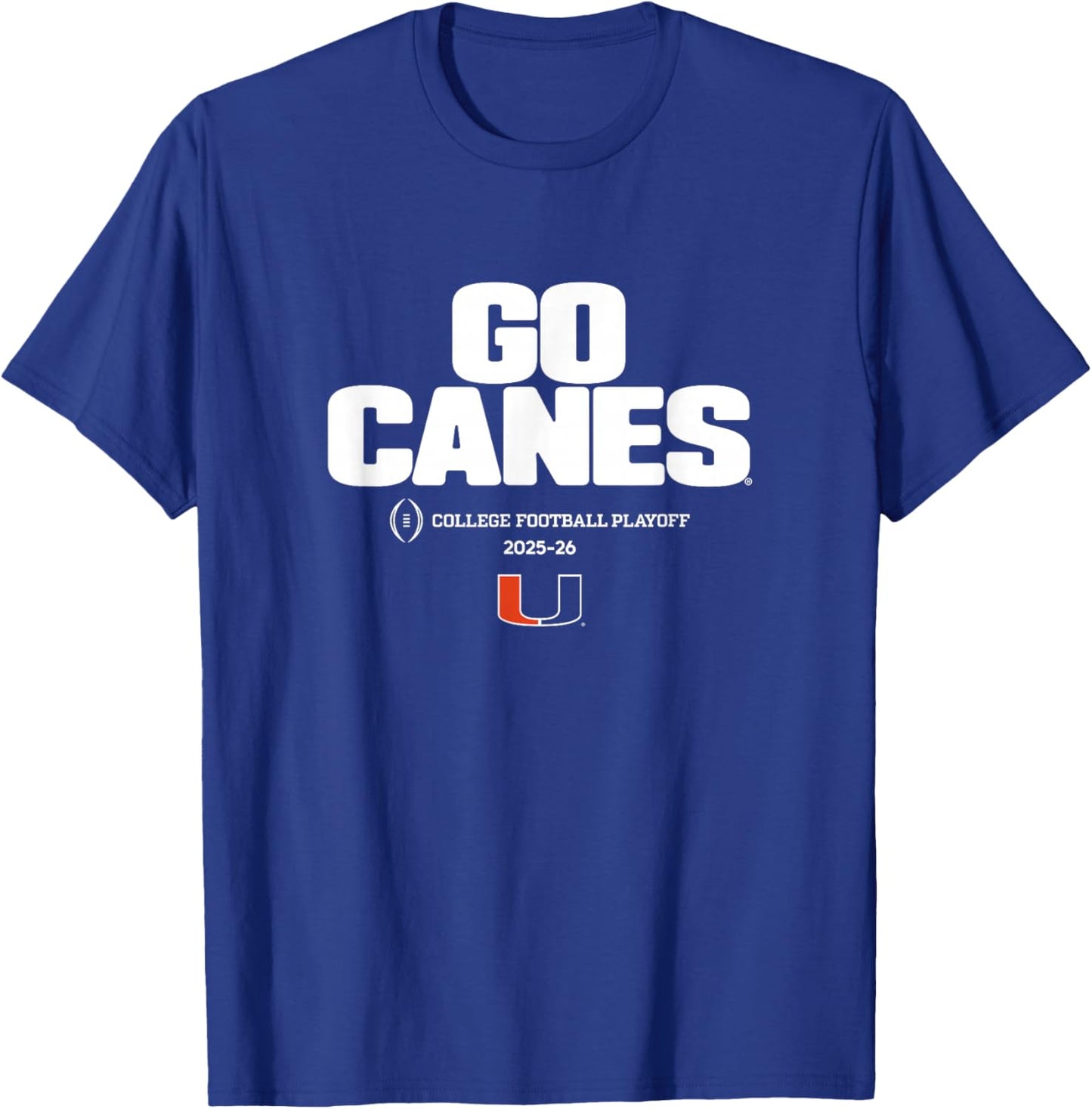 Miami Hurricanes College Football Playoff Text Slogan 2025 T-Shirt - T-Shirt | Royal