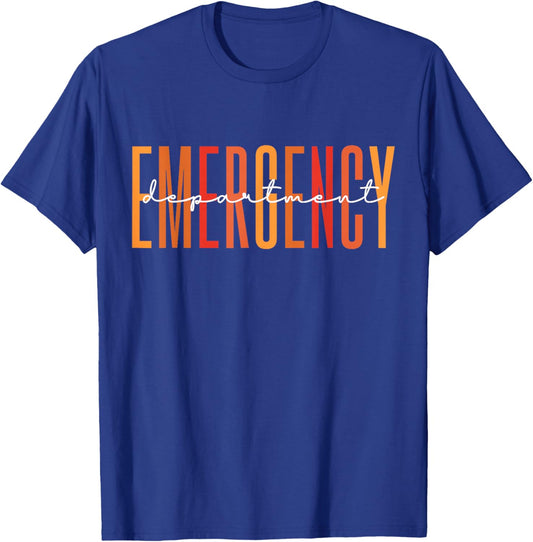 Emergency Department Funny ER Nurse Thanksgiving Men Women T-Shirt - T-Shirt | Royal