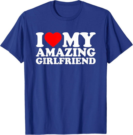 I Heart My Gf Valentines Day T-Shirt - T-Shirt | Royal