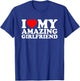 I Heart My Gf Valentines Day T-Shirt - T-Shirt | Royal