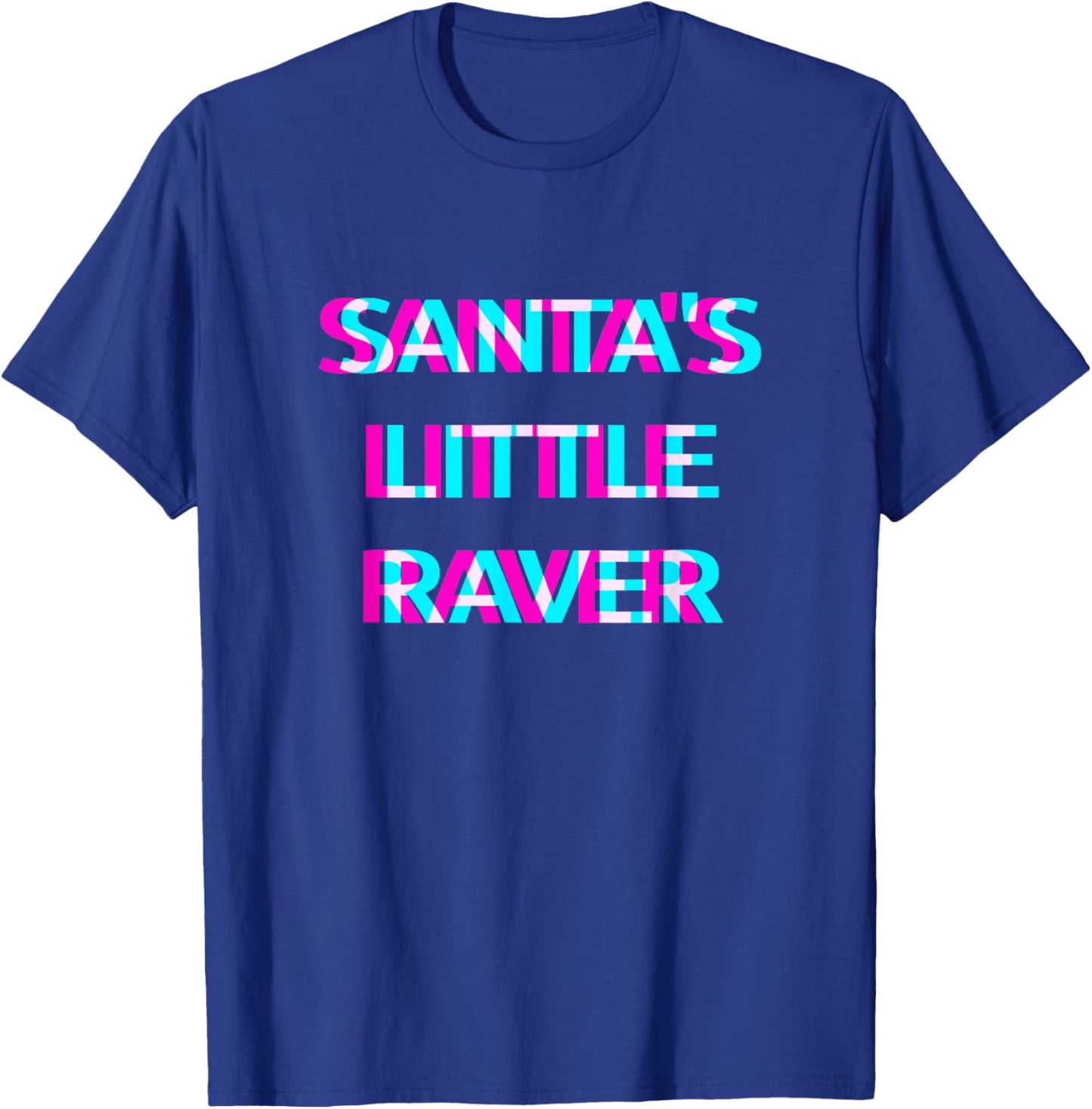 Santa's Little Raver Christmas Rave Techno Festival EDM T-Shirt - T-Shirt | Royal