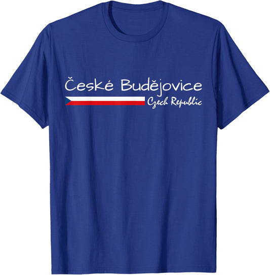 Ceske Budejovice Czech Republic, Czech Flag, C. Budejovice T-Shirt - T-Shirt | Royal