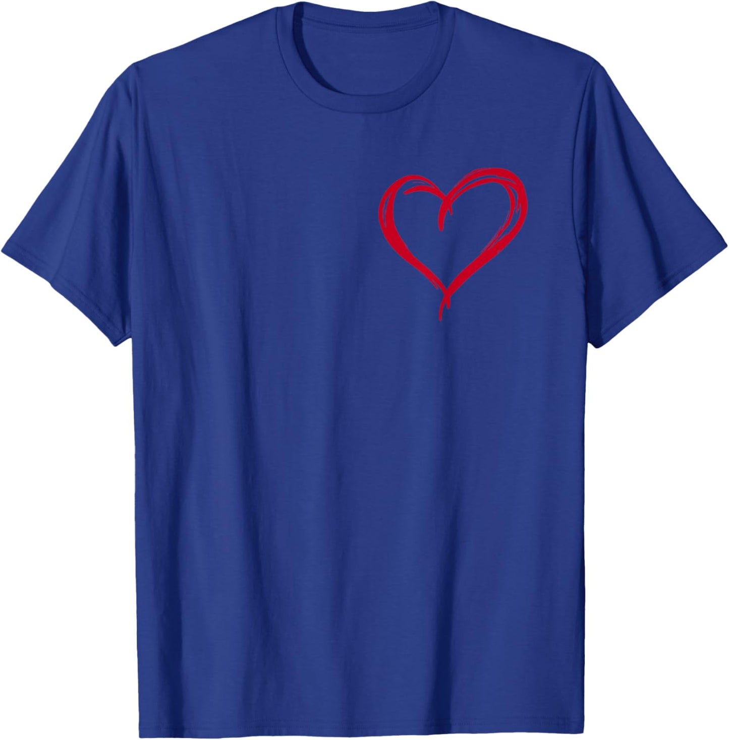 Valentines Day Heart Love Couple Romantic Art Graphic T-Shirt - T-Shirt | Royal