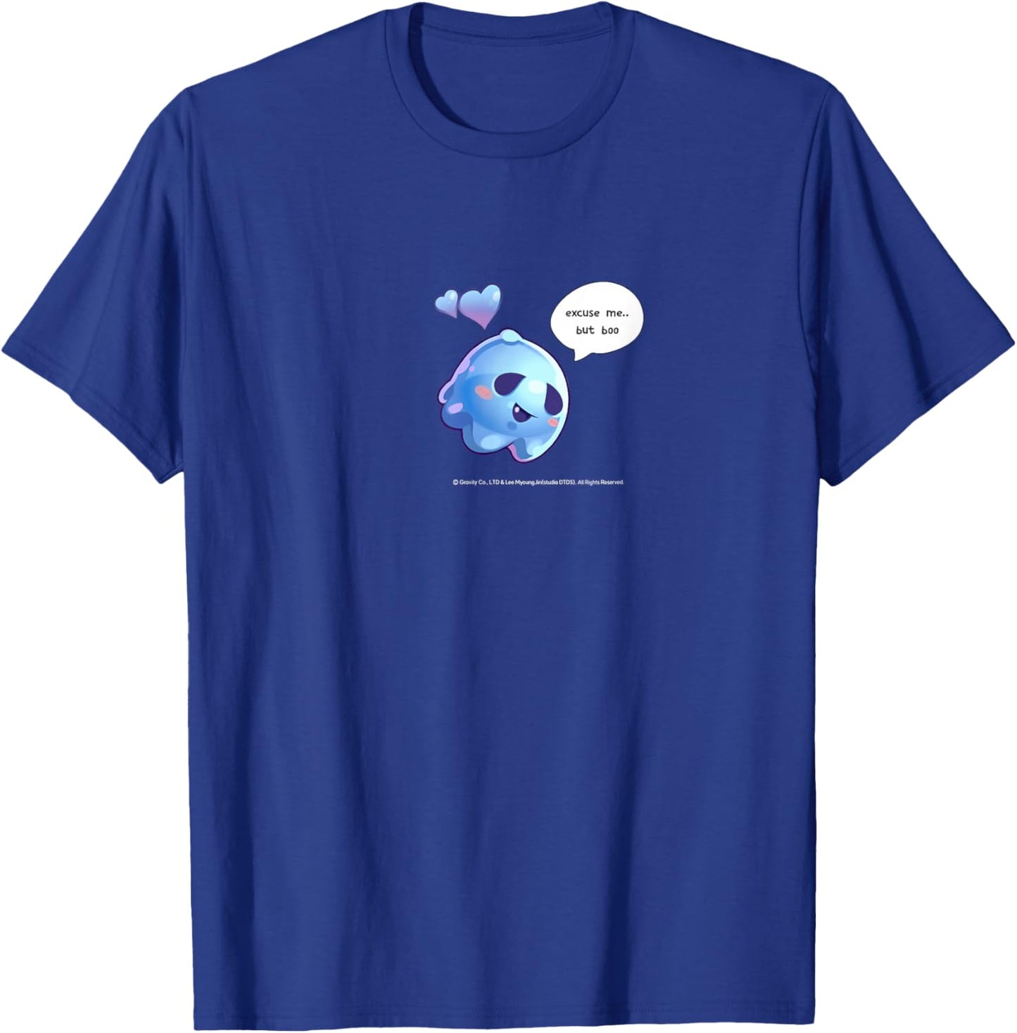 [2025 Halloween] Ragnarok Blue Poring with Heart T-Shirt - T-Shirt | Royal
