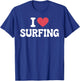 Surfing Art Women Surfer Surfboard Lover Surfing T-Shirt - T-Shirt | Royal