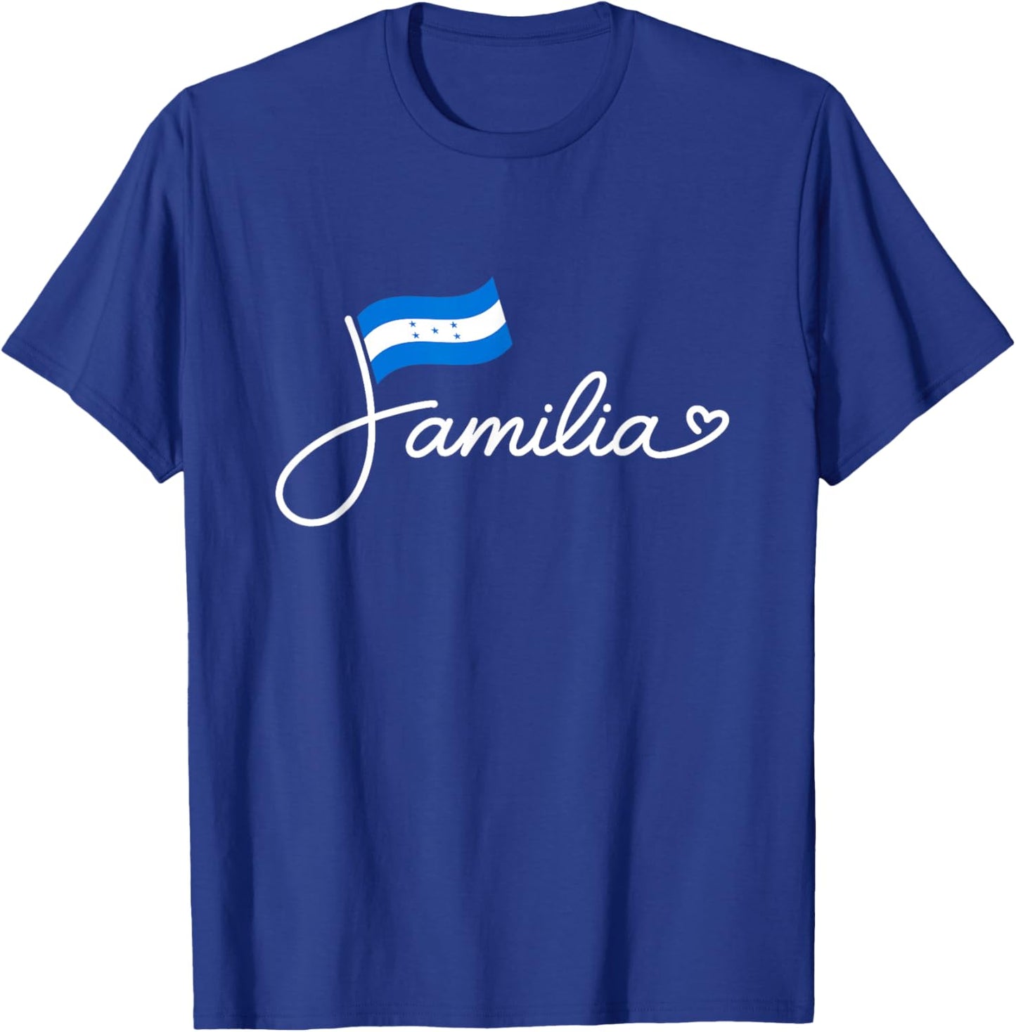 Honduras Familia - Honduran Flag Family Heritage Word Art T-Shirt - T-Shirt | Royal