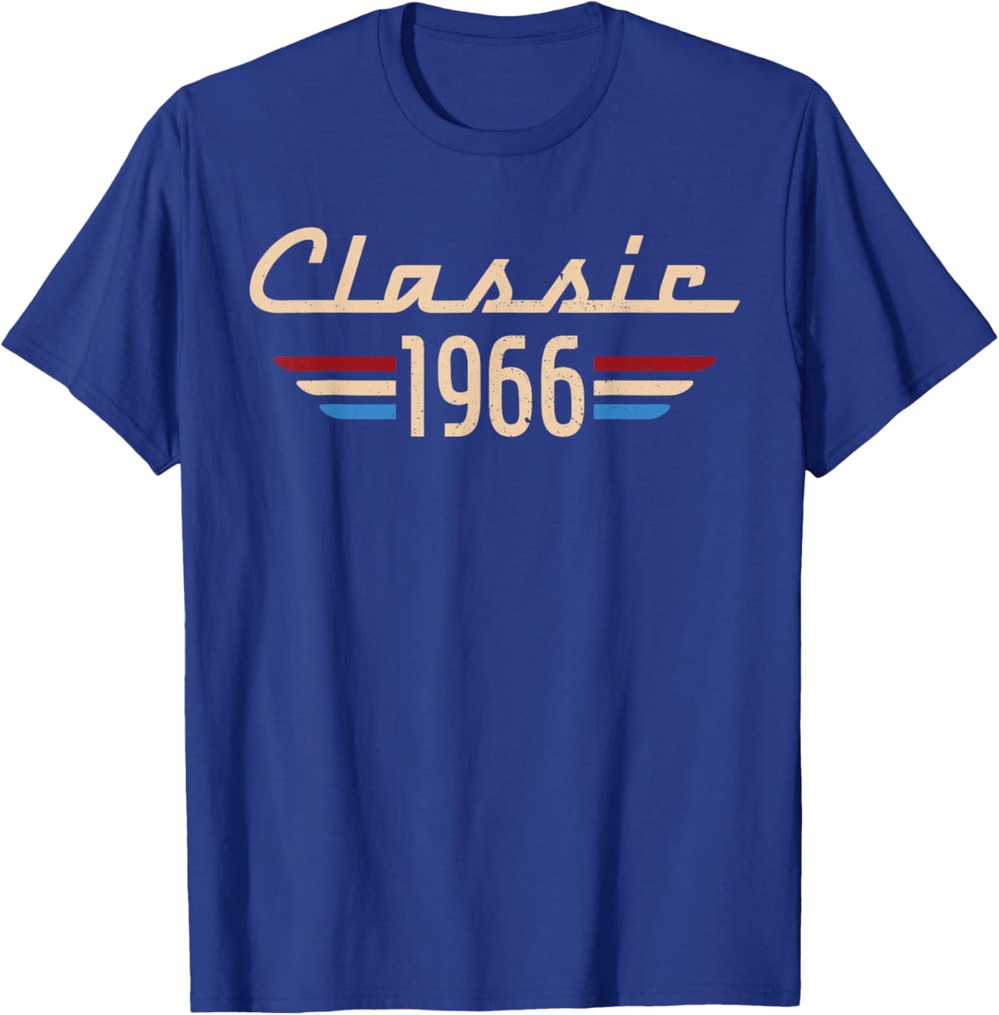 Vintage 1966 Classic Rock Legend 60 Year Old 60th Birthday T-Shirt - T-Shirt | Royal