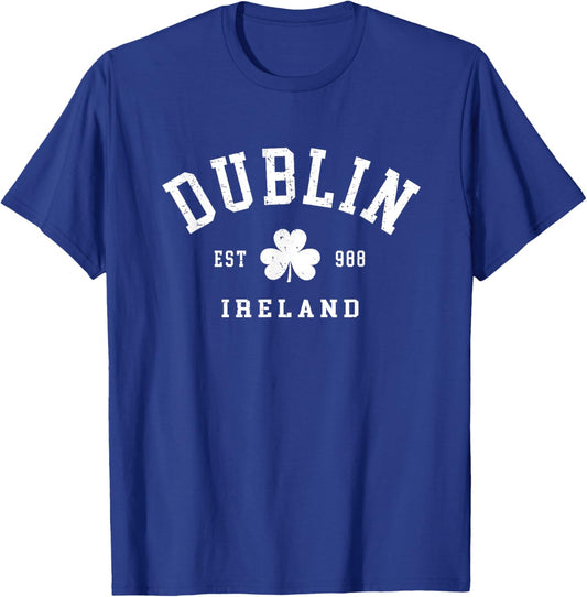 Vintage Dublin Ireland Irish Retro Throwback Kid T-Shirt - T-Shirt | Royal