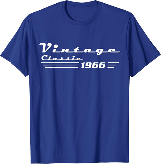 Vintage 60 Birthday Decorations Men 60yr 1966 60th Birthday T-Shirt - T-Shirt | Royal