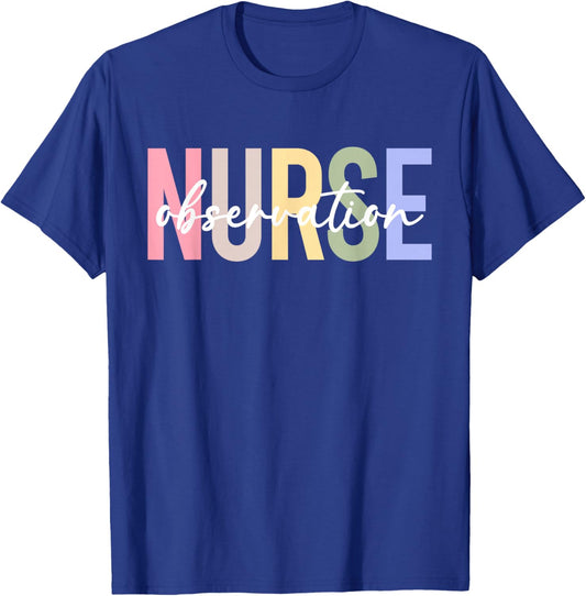 Boho Observation Nurse Medical Observation Unit T-Shirt - T-Shirt | Royal