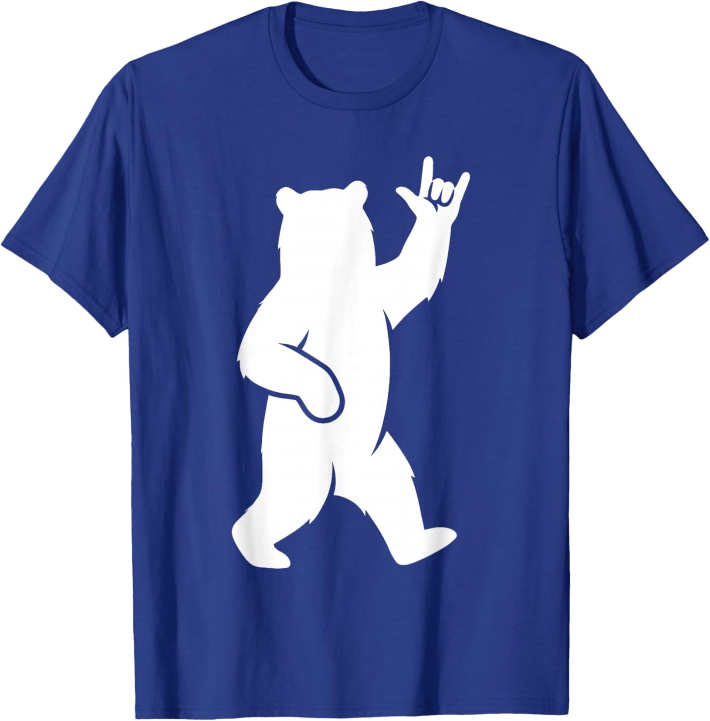 Bear I Love You Hand Sign Language Cute ASL Valentine's Day T-Shirt - T-Shirt | Royal