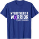 My Brother is a Warrior Epilepsy Awareness Purple Ribbon T-Shirt - T-Shirt | Royal