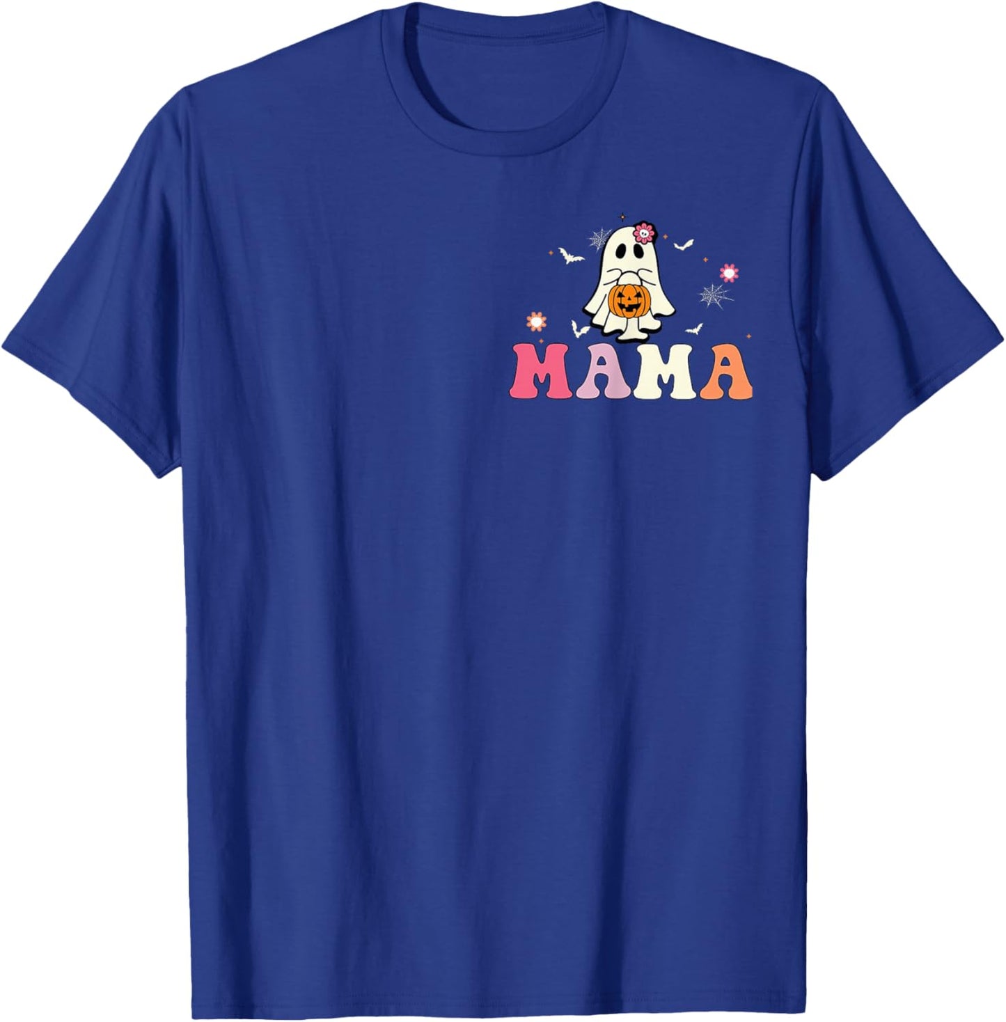 Mama Ghost Boo One Spooky Mama First Halloween Birthday Boy T-Shirt - T-Shirt | Royal