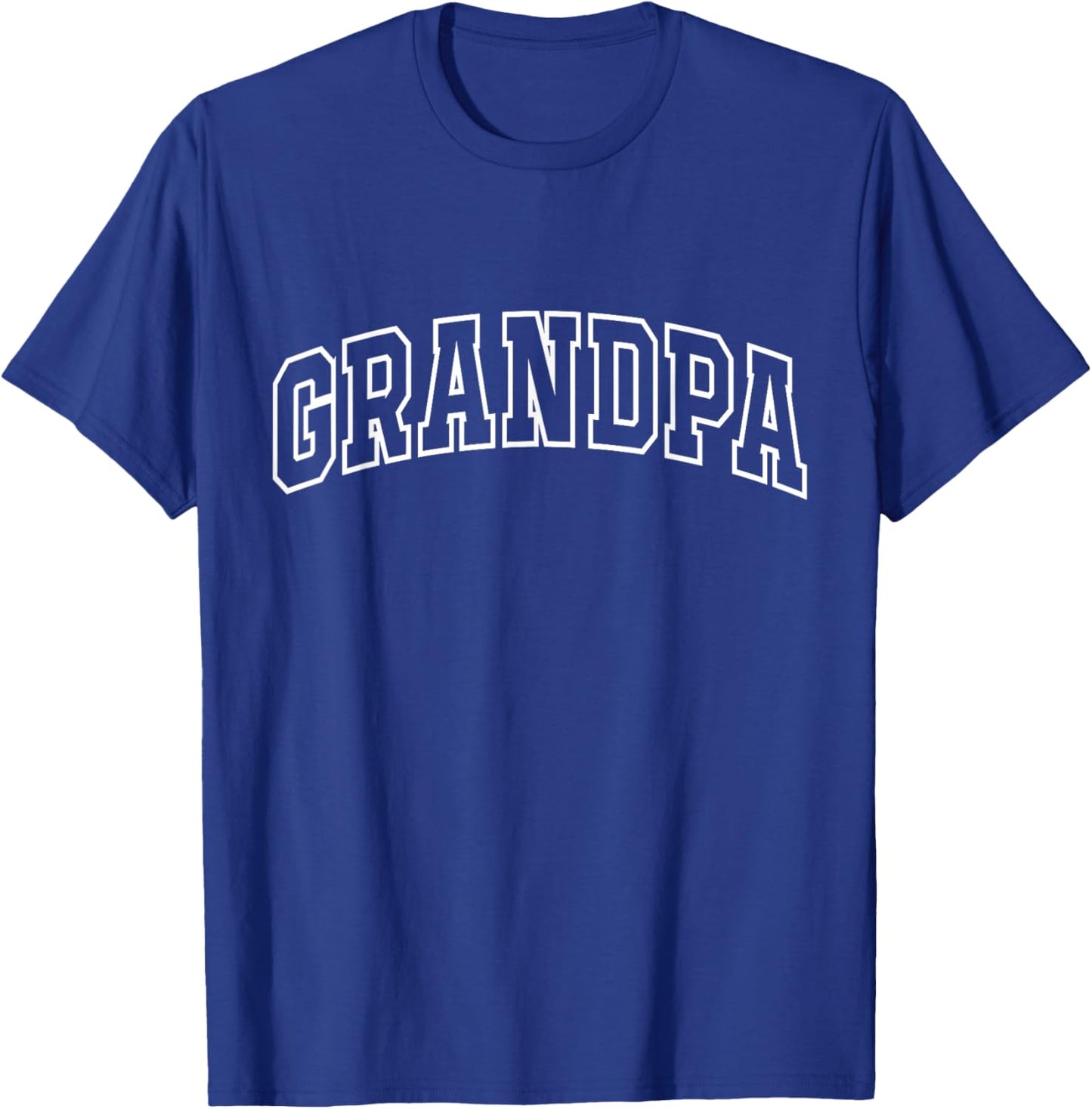 Grandpa Funny Athletic Lettering Father's Day Grandfather T-Shirt - T-Shirt | Royal