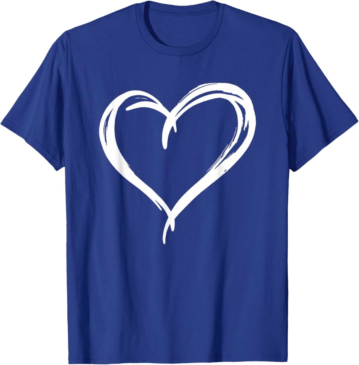 Valentines Day Heart Love Couple Romantic Art Graphic T-Shirt - T-Shirt | Royal