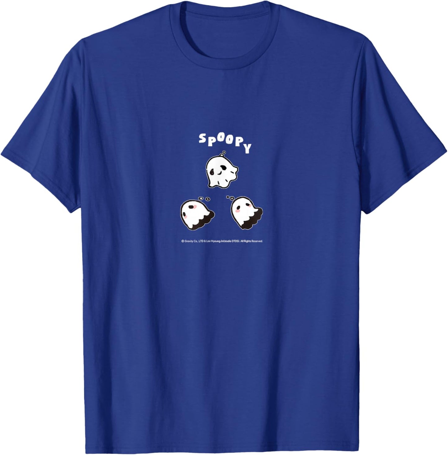 [2025 Halloween] Spoopy Triple Ghost Meme T-Shirt - T-Shirt | Royal
