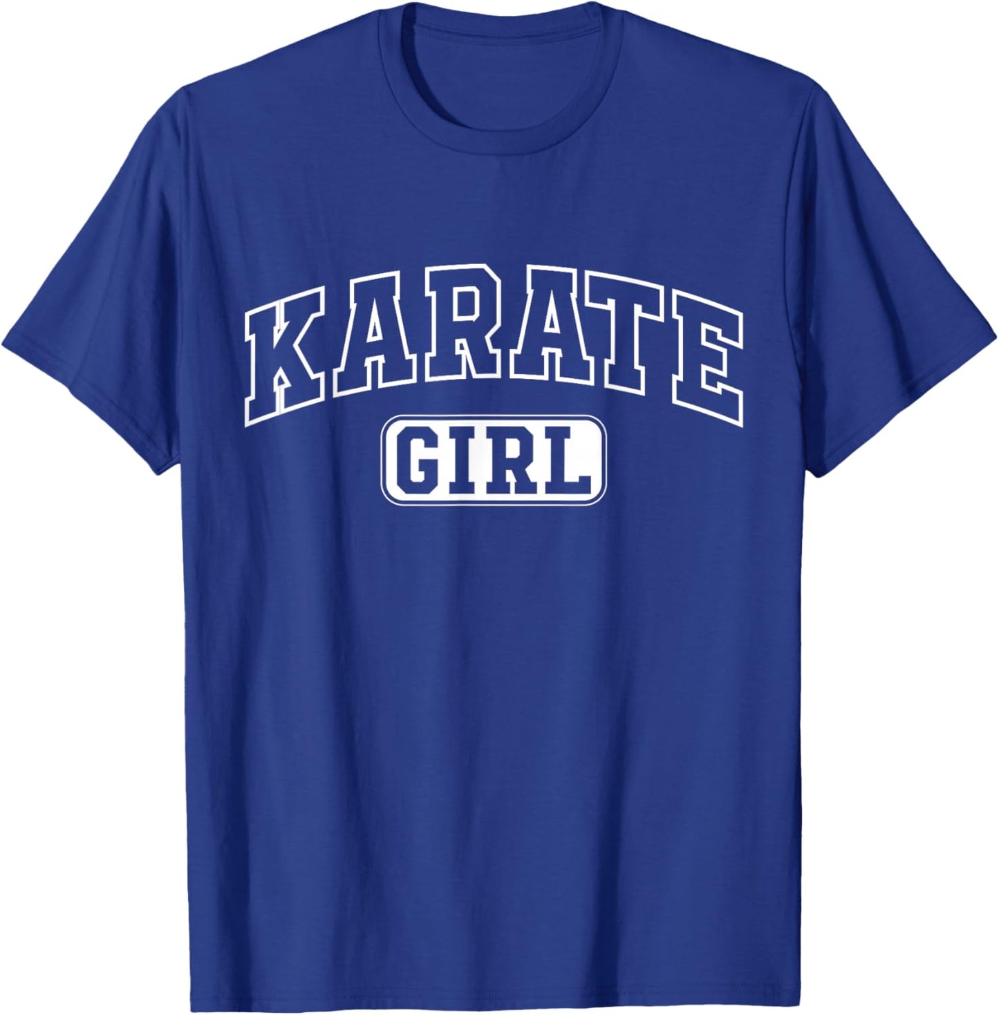 Karate Girl Funny Athletic Lettering Daughter Youth Kids T-Shirt - T-Shirt | Royal
