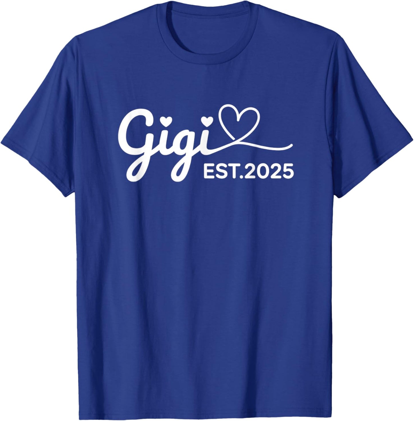 Grandparent Gigi EST.2025 Announcement New Grandparent T-Shirt - T-Shirt | Royal