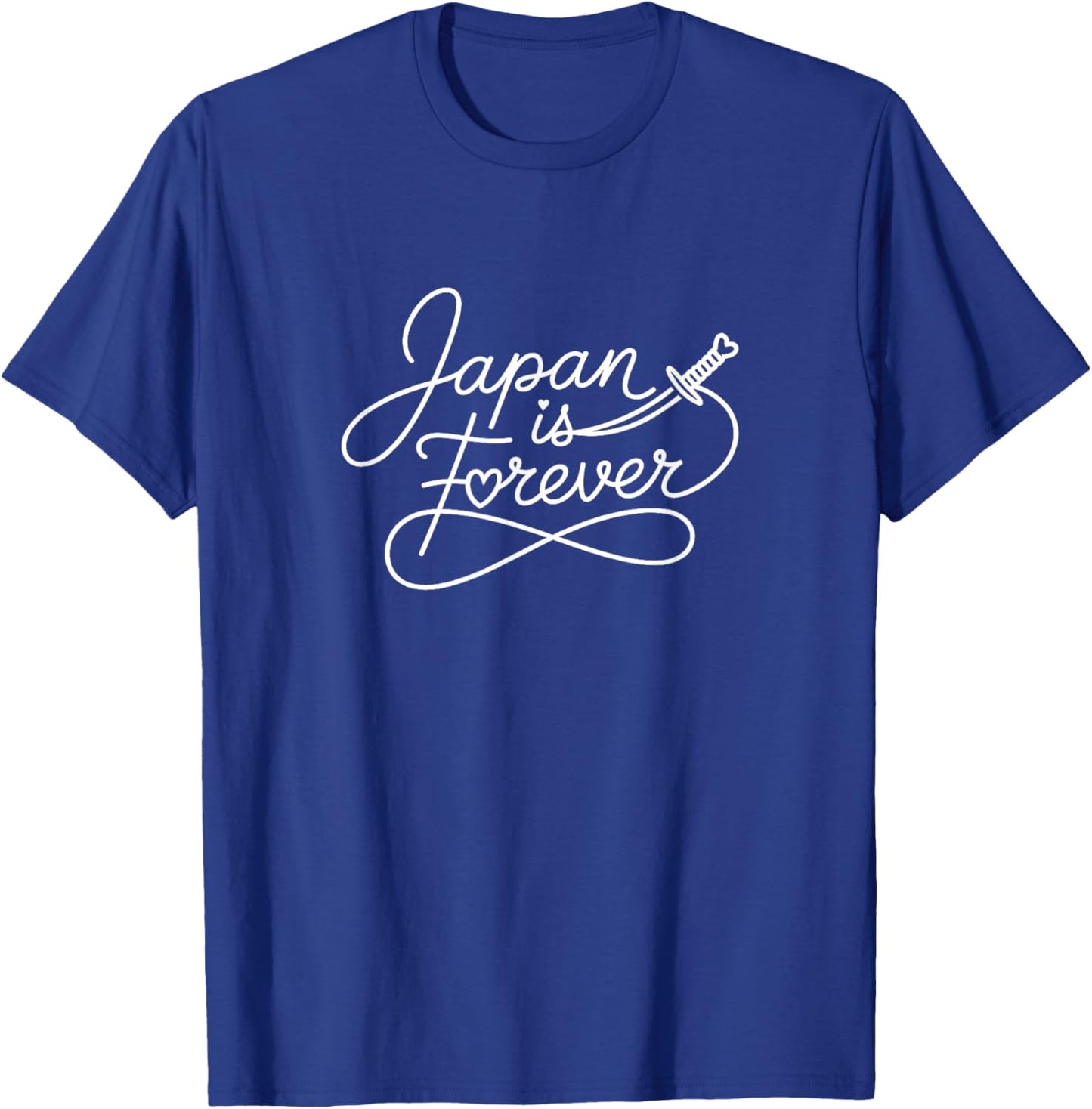 Japan is Forever - Japanese Patriotic Heart Line Art T-Shirt - T-Shirt | Royal