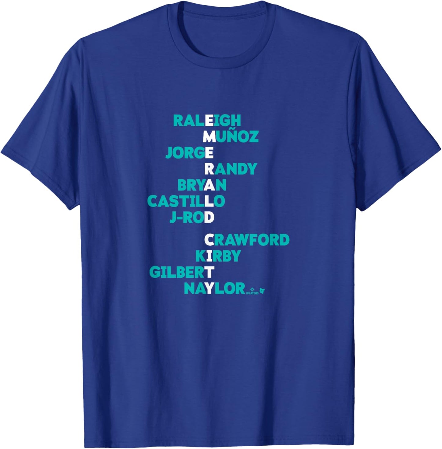 Emerald City Acrostic - Seattle Baseball T-Shirt - T-Shirt | Royal