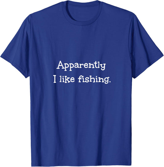 Apparently I Like Fishing Funny Toddler Kids Childs T-Shirt - T-Shirt | Royal