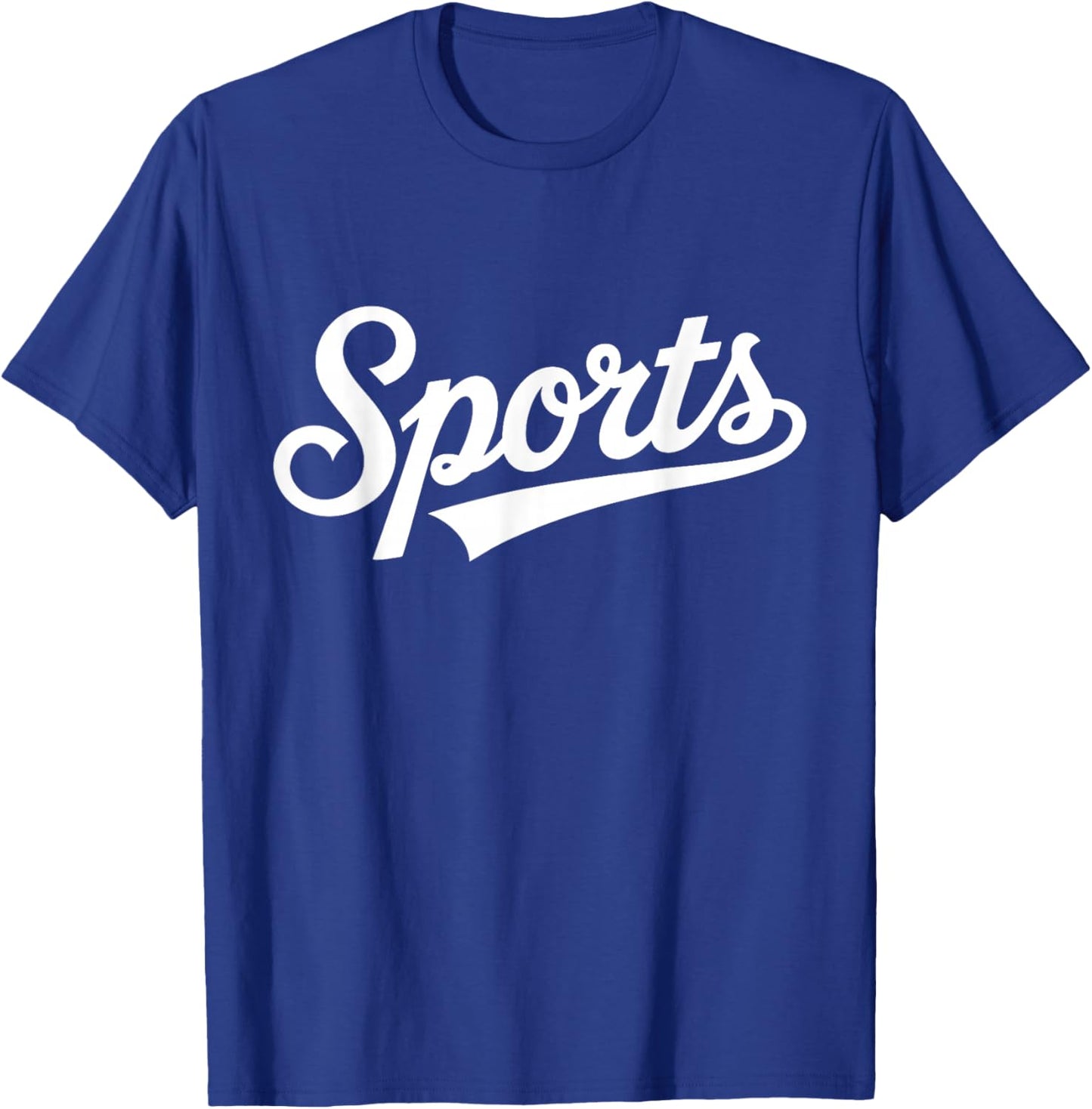 Sports Retro Script Ironic Baseball Style Funny Design T-Shirt - T-Shirt | Royal