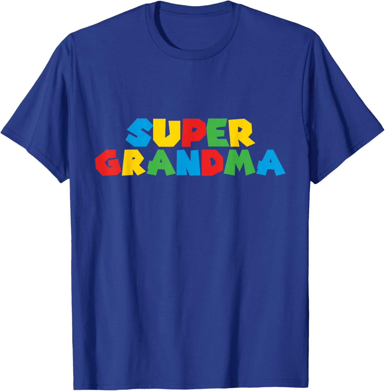 Gamer Grandma : Super Grandmother Matching Grandpa Super T-Shirt - T-Shirt | Royal