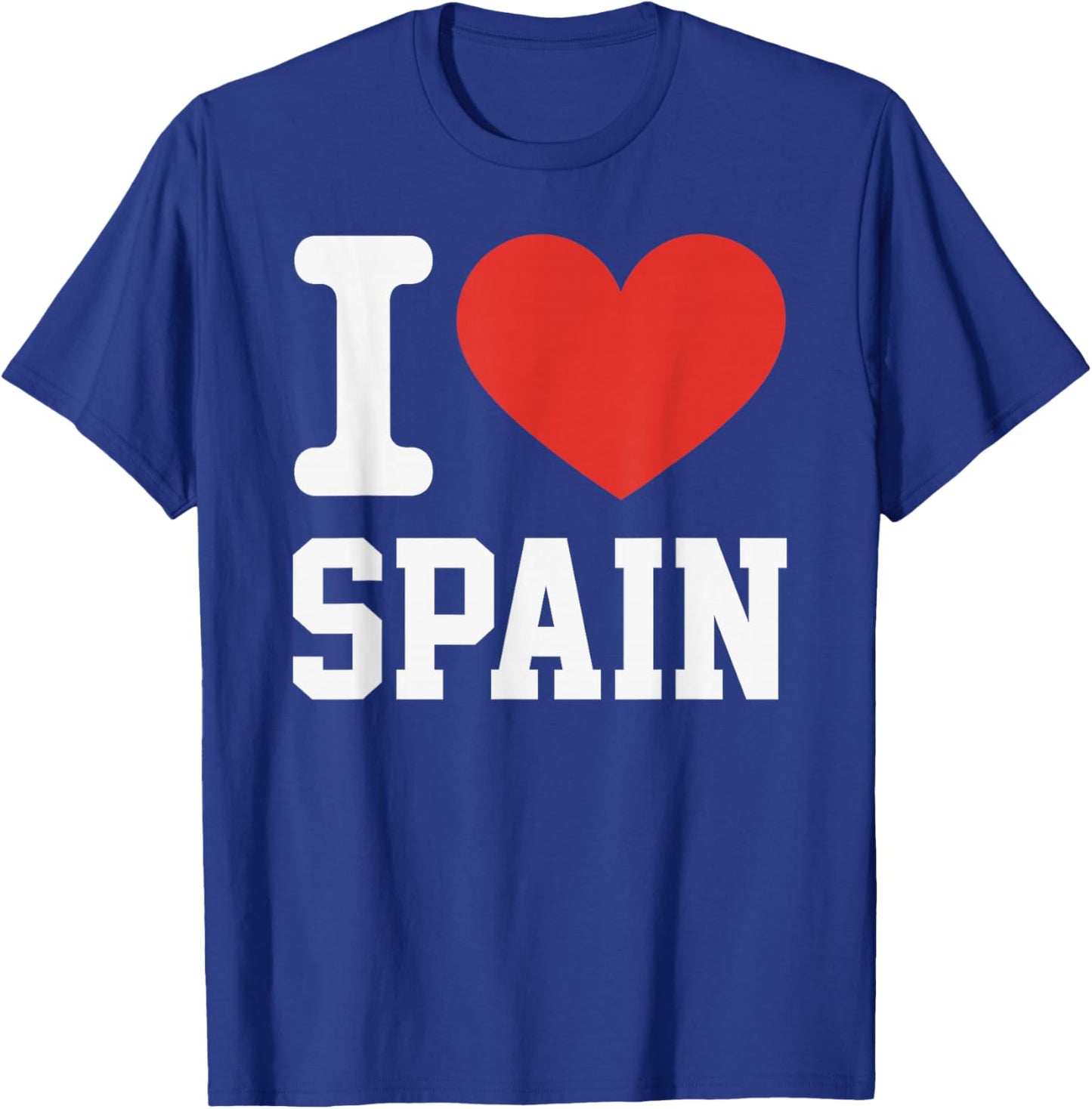 I Love Spain Heart Souvenir Lovers Pride Travel T-Shirt - T-Shirt | Royal