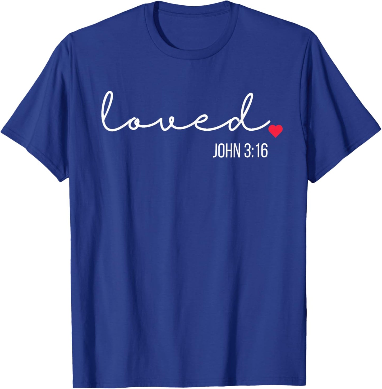 Love John 3:16 Valentine Coquette Bow Christian Women Girl T-Shirt - T-Shirt | Royal