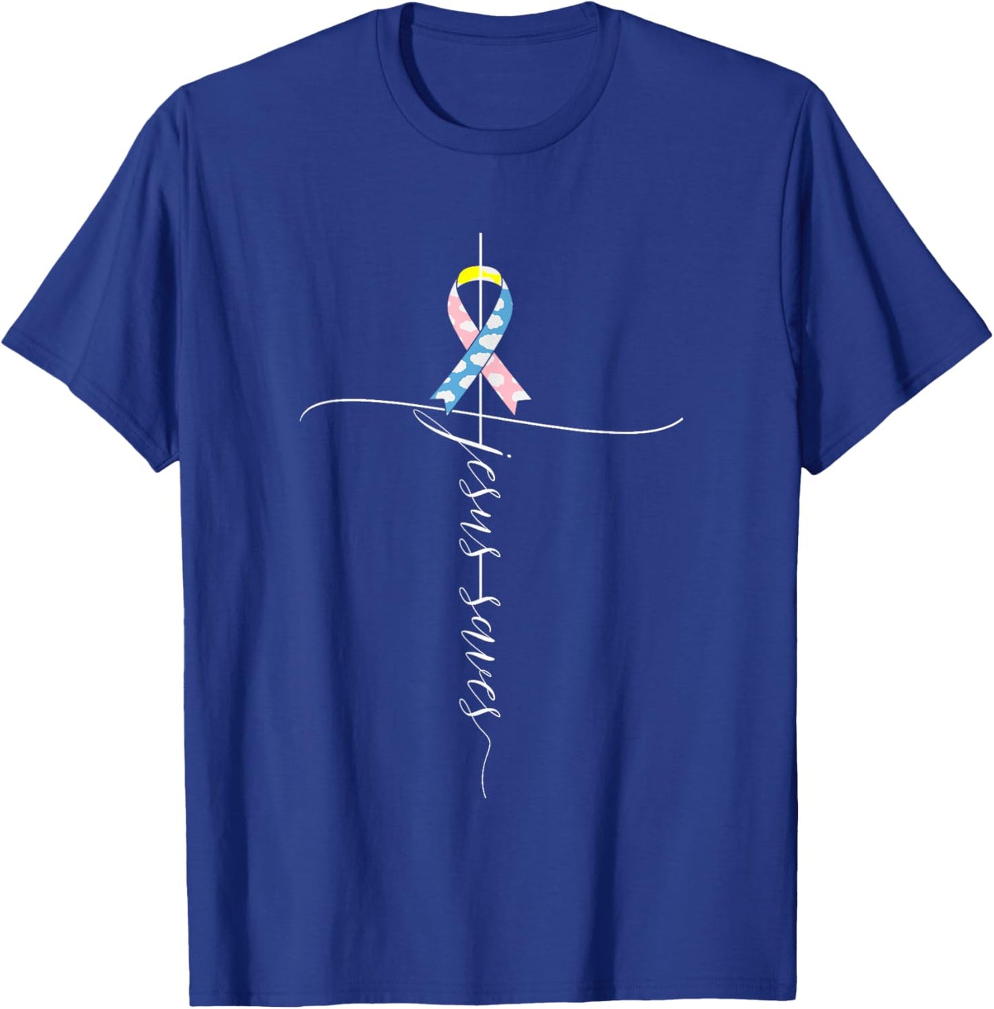 CDH Awareness Month Jesus Saves Christian T-Shirt - T-Shirt | Royal