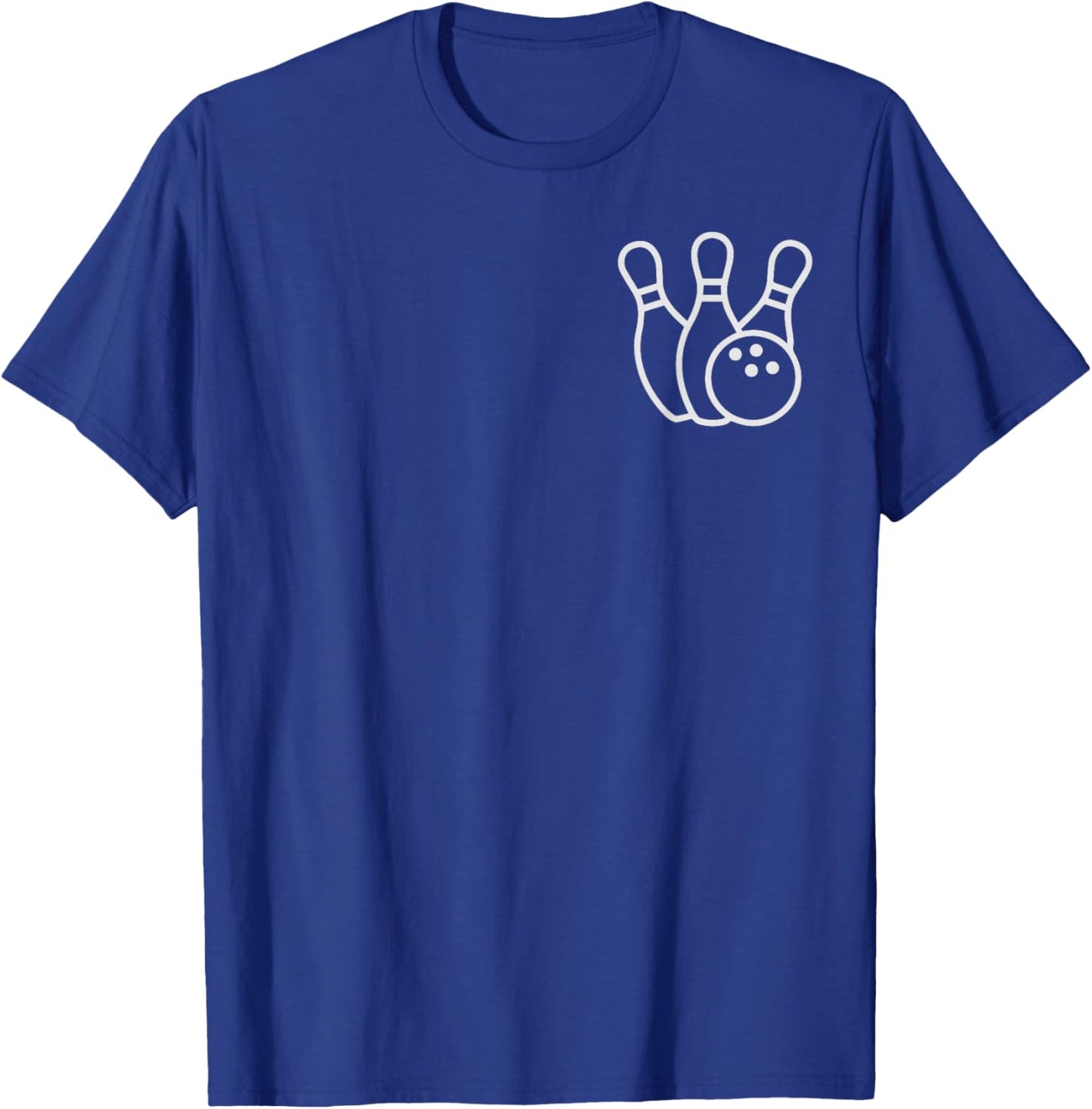 Bowling Player Team Minimalist Bowler Kids T-Shirt - T-Shirt | Royal