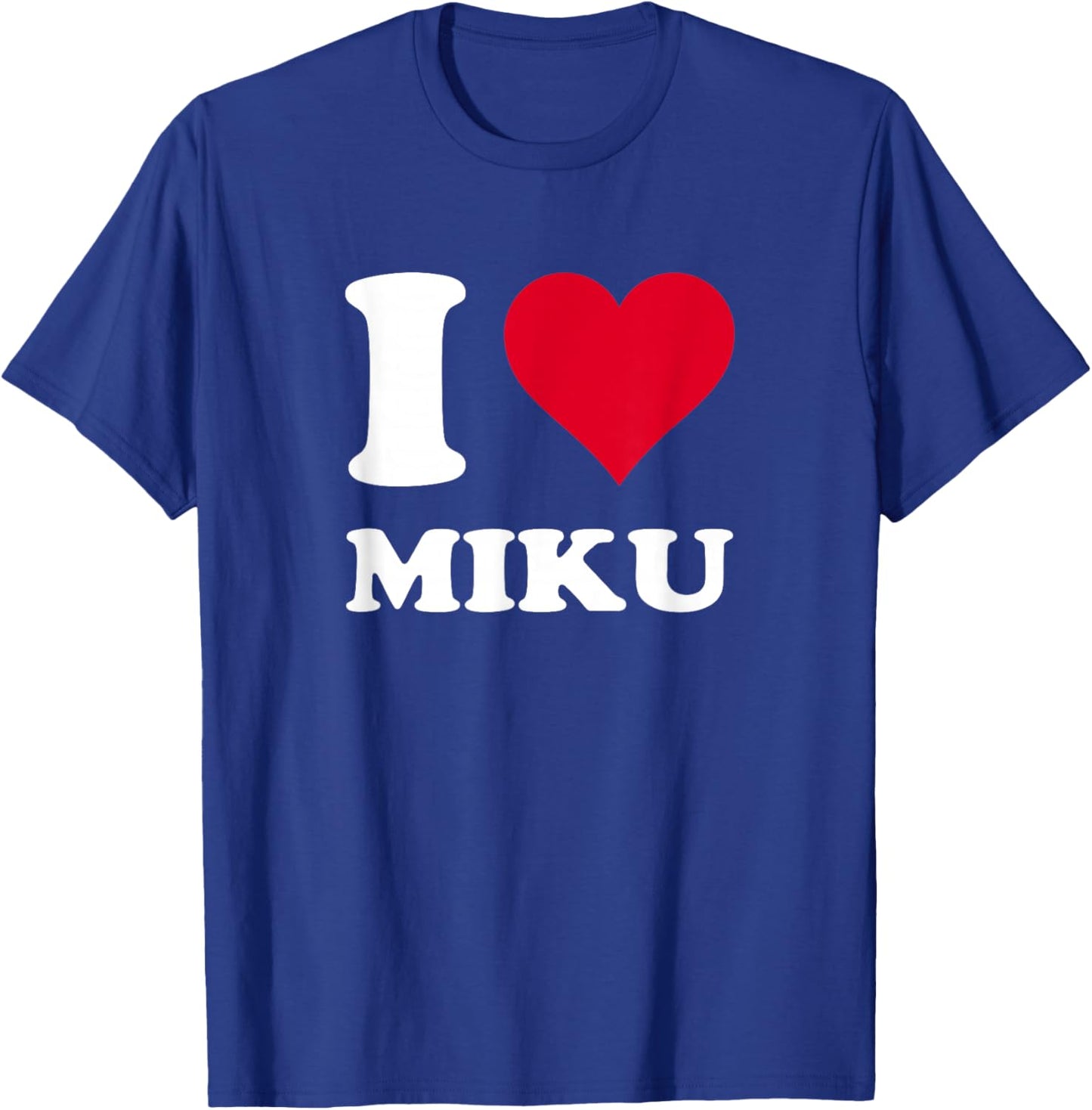 Red Heart I Love Miku T-Shirt - T-Shirt | Royal