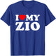 I Love My Zio Heart Family Grandpa T-Shirt - T-Shirt | Royal
