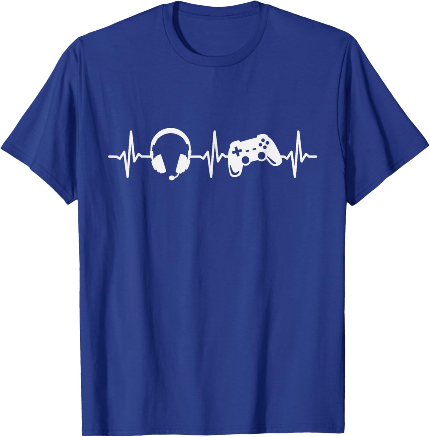 Gamer Heartbeat Gamepad Gaming Controller T-Shirt - T-Shirt | Royal