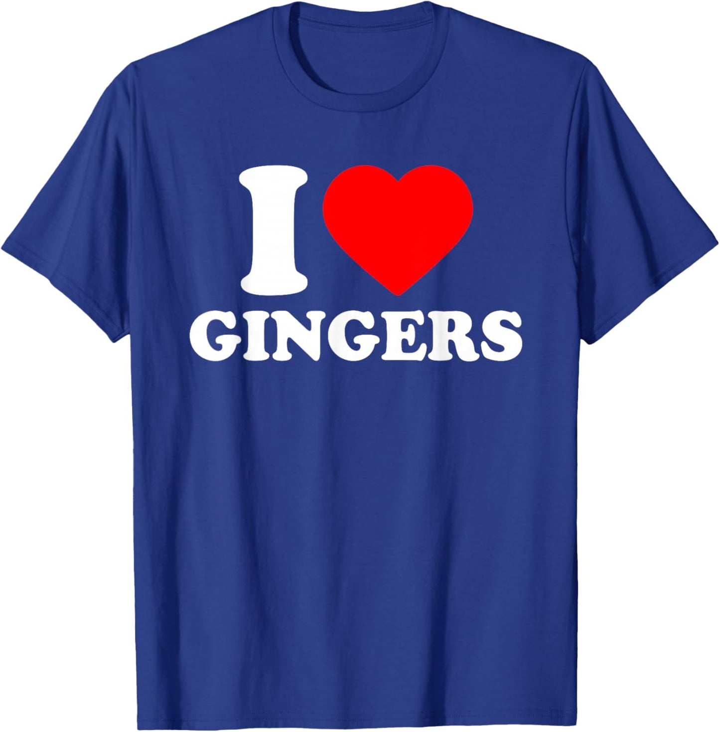 I Love Gingers Shirt, I Heart Gingers Redhead Lover T-Shirt - T-Shirt | Royal