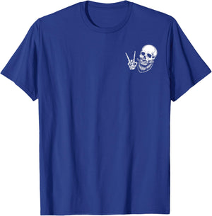 Funny Father's Day Skull Dads with Beards are Better 2 Sided T-Shirt - T-Shirt | Royal