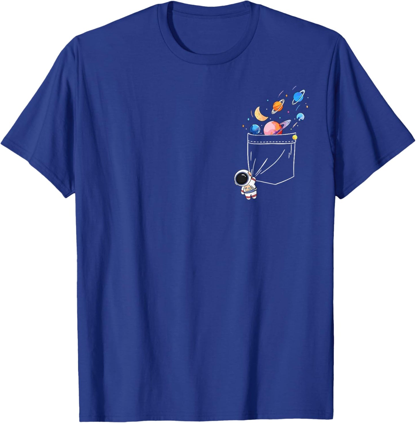 Cool Astronaut Planets Graphic Space Science Boys Girls Kids T-Shirt - T-Shirt | Royal