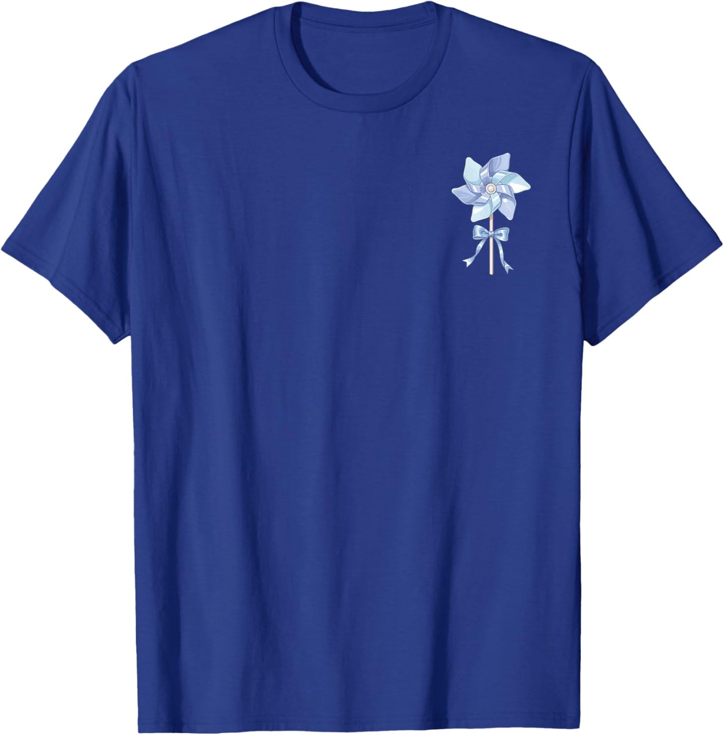 Blue Pinwheel Pocket Child Abuse Awareness Prevention Month T-Shirt - T-Shirt | Royal
