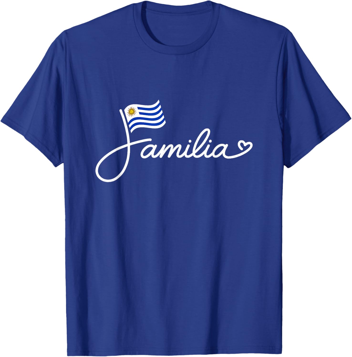 Uruguay Familia - Uruguayan Flag Family Heritage Word Art T-Shirt - T-Shirt | Royal