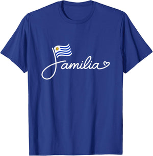 Uruguay Familia - Uruguayan Flag Family Heritage Word Art T-Shirt - T-Shirt | Royal