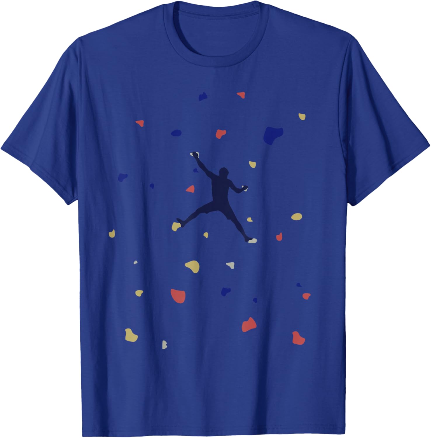 Climbing Rock Climber Bouldering Climb Wall T-Shirt - T-Shirt | Royal